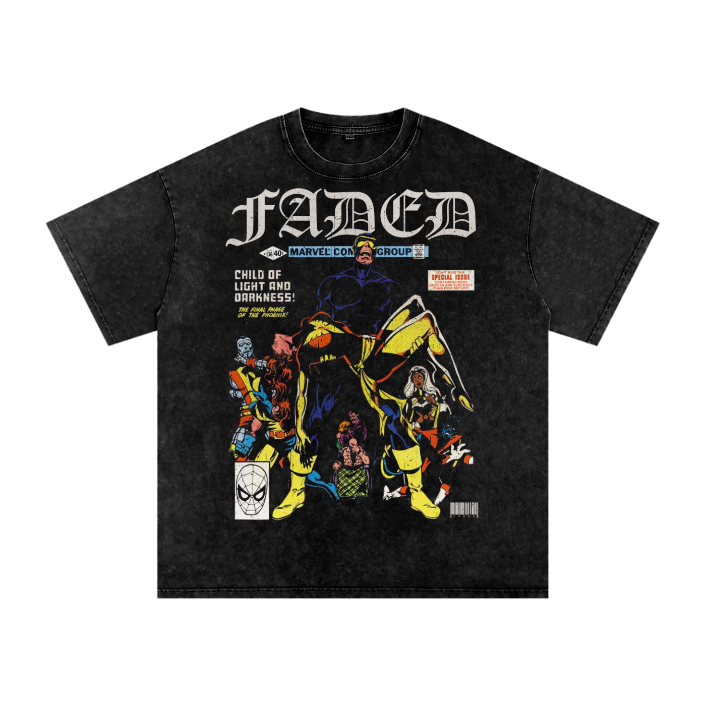 Snow Washed Oversized Cotton T-Shirt